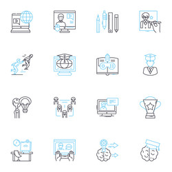 performance improvement linear icons set vector image