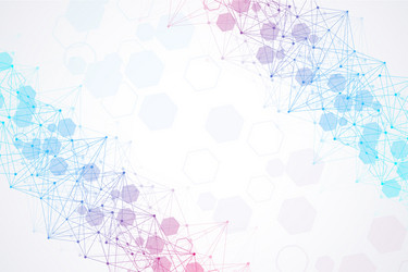 science network pattern connecting lines and dots vector image