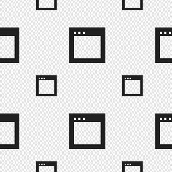 simple browser window icon sign seamless pattern vector image