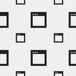 Simple browser window icon sign seamless pattern vector