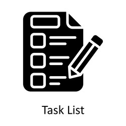 task list solid icon design s vector image