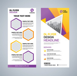 Dl flyer design template vector