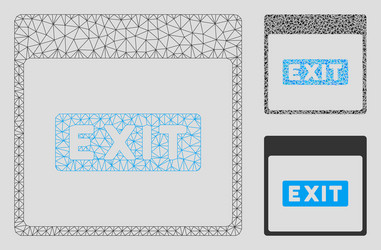 exit caption calendar page mesh network vector image