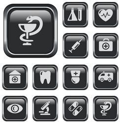 medical buttons vector