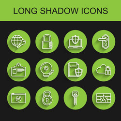 set line secure your site with https ssl lock vector image