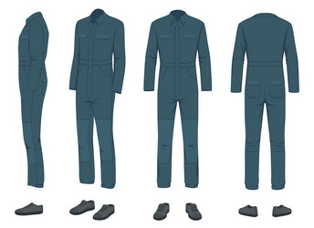 Work wear and uniform set isolated Royalty Free Vector Image