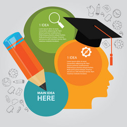 Education info graphic idea design template vector