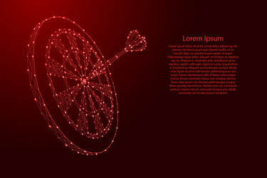 Futuristic Dart Target with Glowing Dart vector image