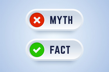 Myth vs. Fact Buttons - Check & Cross vector image