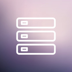 computer server thin line icon vector image