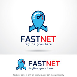 fast net logo template design emblem vector image