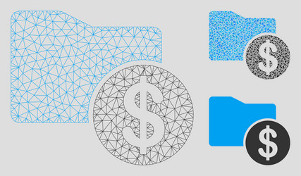 financial folder mesh 2d model and triangle vector image