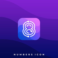 numbers circuit application template vector image