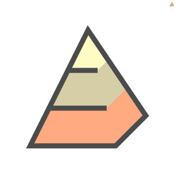 Pyramid chart icon set 48x48 pixel perfect vector