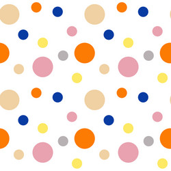 seamless pattern multi-colored circles on a white vector image