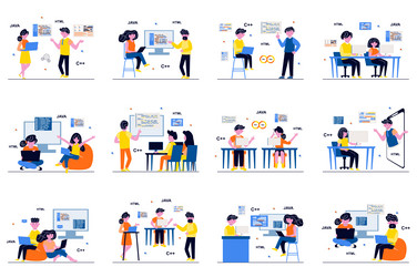 Software Development Team vector image
