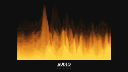 3d echo audio wavefrom spectrum abstract vector image