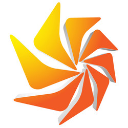 abstract 3d rotating shape editable vector image