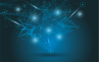 Abstract Technology Polygon Light Effect vector image