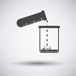 icon of chemistry beaker pour liquid in flask vector