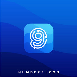 numbers circuit application template vector image
