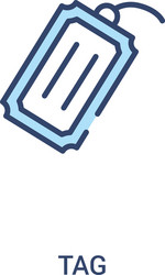tag concept 2 colored icon simple line element vector image