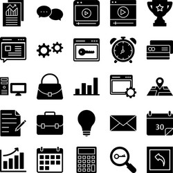 Web and seo icons set every single icon ca vector