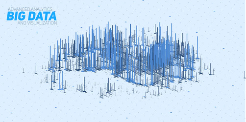 abstract 3d big data visualization vector image