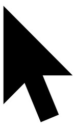 arrow pointer simple black cursor for web vector image
