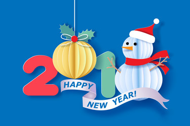 happy new year card vector