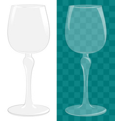 Transparent isolated wine glass vector