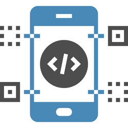 api interface flat web icon concept vector image