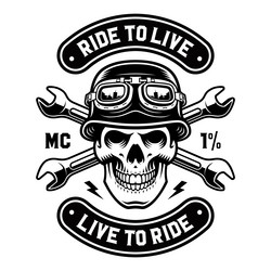 biker skull Vector Image