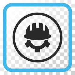 development helmet icon in a frame vector image