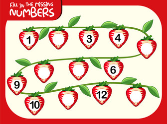fill in the missing number vector image