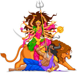 Goddess Durga Dussehra Celebration Vector Image