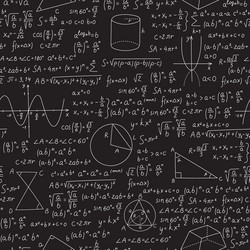 math numbers and formulas seamless pattern graphs vector image