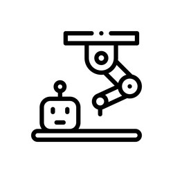 mechanics icon thin linear style design isolated vector image