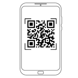 mobile phone scan qr code reader applecation vector image