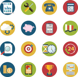 web design objects delivery business office vector image