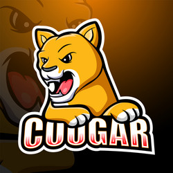 Aggressive Cougar Mascot Logo Vector Image