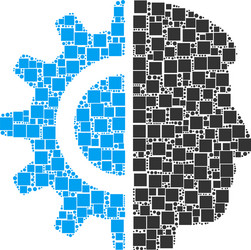 android robotics composition of squares vector image