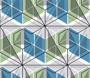 geometric cubes abstract seamless pattern 3d vector image