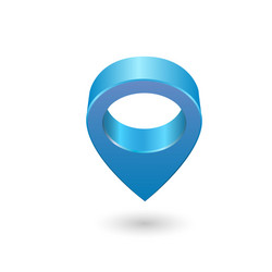 set map pointer 3d pin location symbols vector image