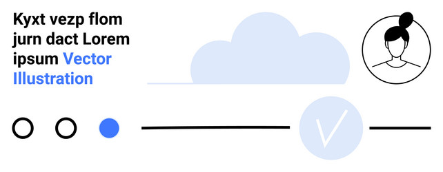 user profile interface with cloud and selection vector image