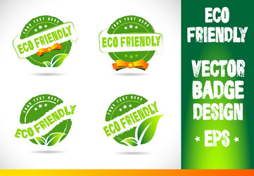 eco friendly badge vector