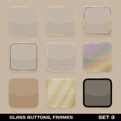 set of colorful app icon frames templates buttons vector image