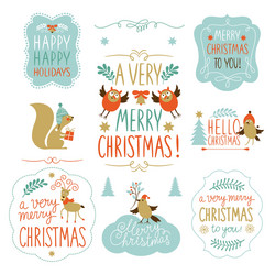 Christmas Elements Collection Vector Image