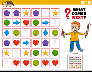 Educational pattern game for kids with objects Vector Image