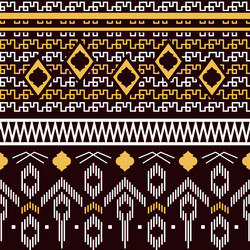 Geometric ethnic motif pattern design vector